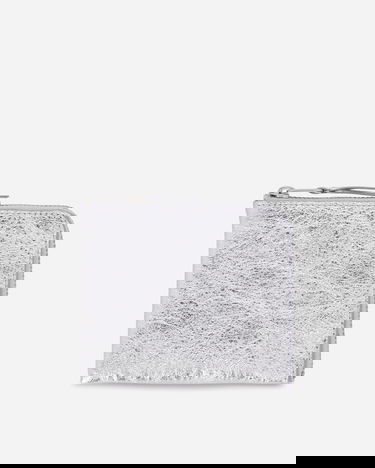 Портфейл Comme des Garçons Silver Line Crinkled Metallic Zip Around Wallet Металик | SA3100G SIL, 1