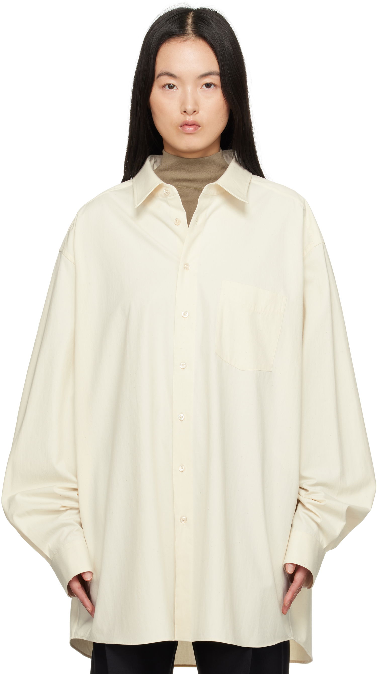 Риза Maison Margiela Maison Margiela Oversized Shirt Бяло | S51DT0017 S54352, 0