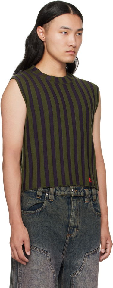Потник Eckhaus Latta Eckhaus Latta Striped Sleeveless Top Зелено | 8025-EL-PF25-M -, 4