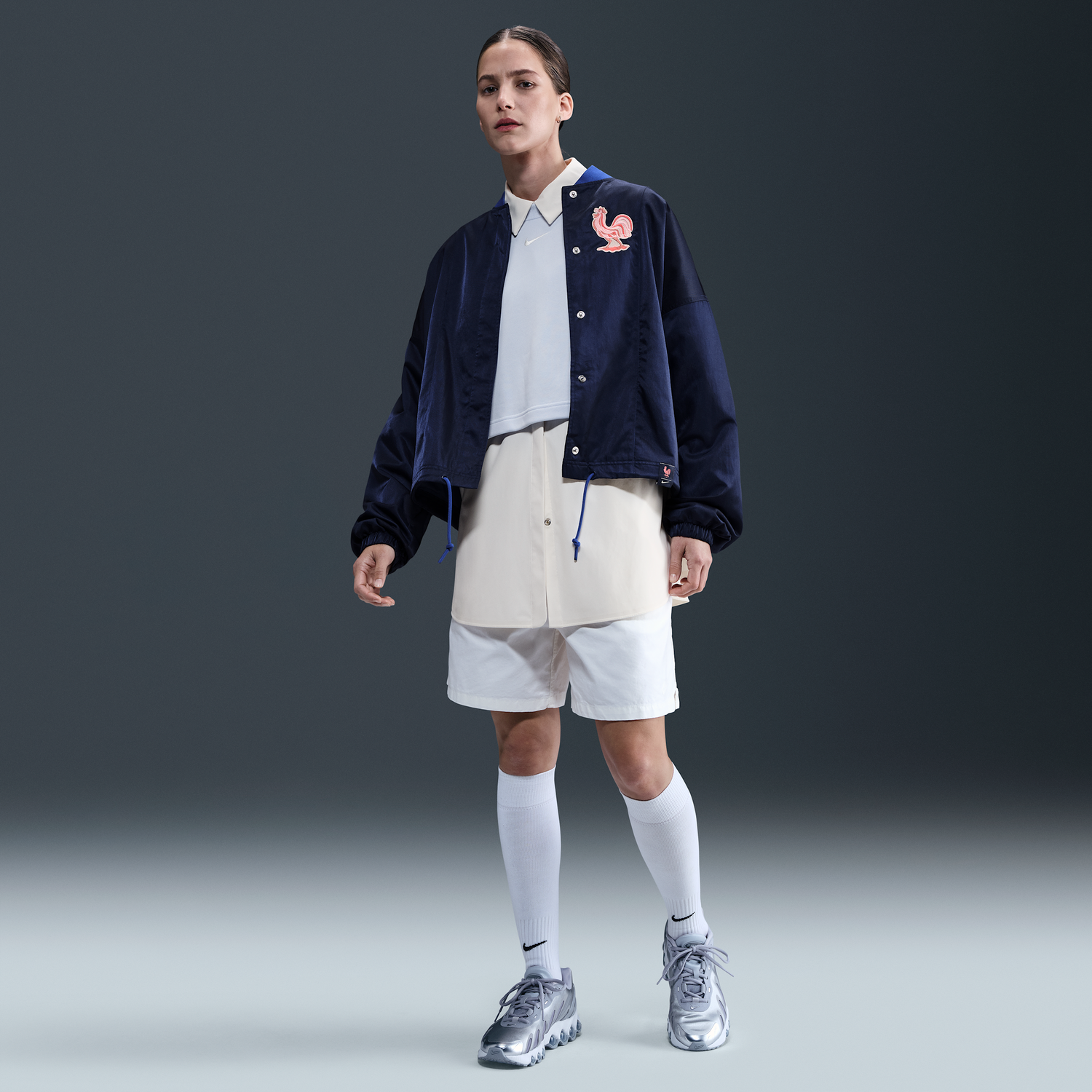 Яке бомбър Nike Nike Air Woven FFF Bomber Jacket Тъмно синьо | HF5142-492, 1