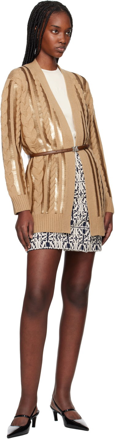 Пуловер Max Mara Max Mara Cable Knit Sequin Cardigan Кафяво | 2511341011675, 3