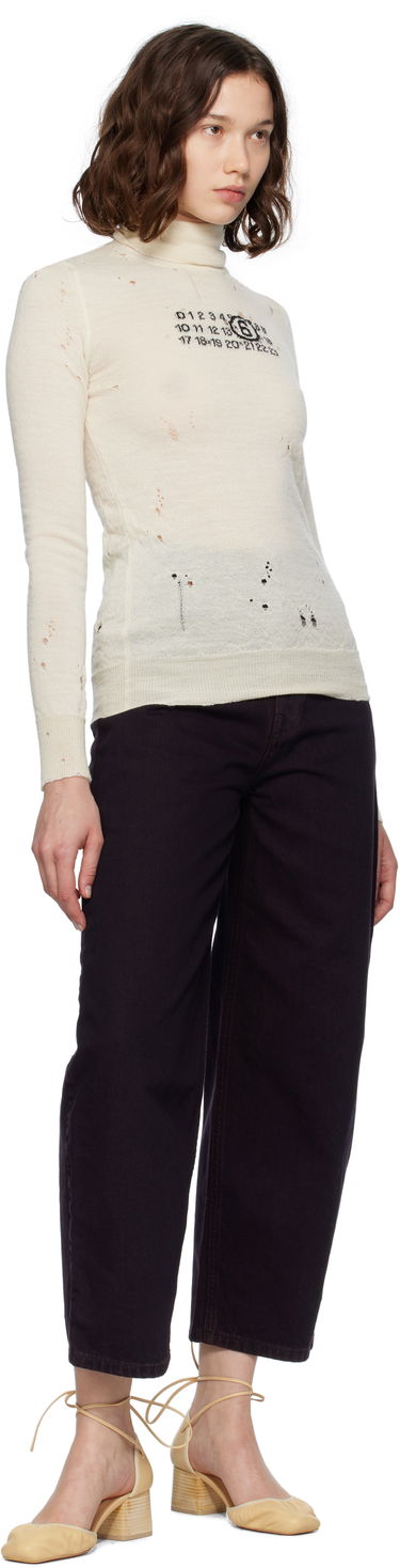 Дънки Maison Margiela MM6 Maison Margiela Barrel-Leg Jeans Бургунди | S52LA0268 M30032, 3