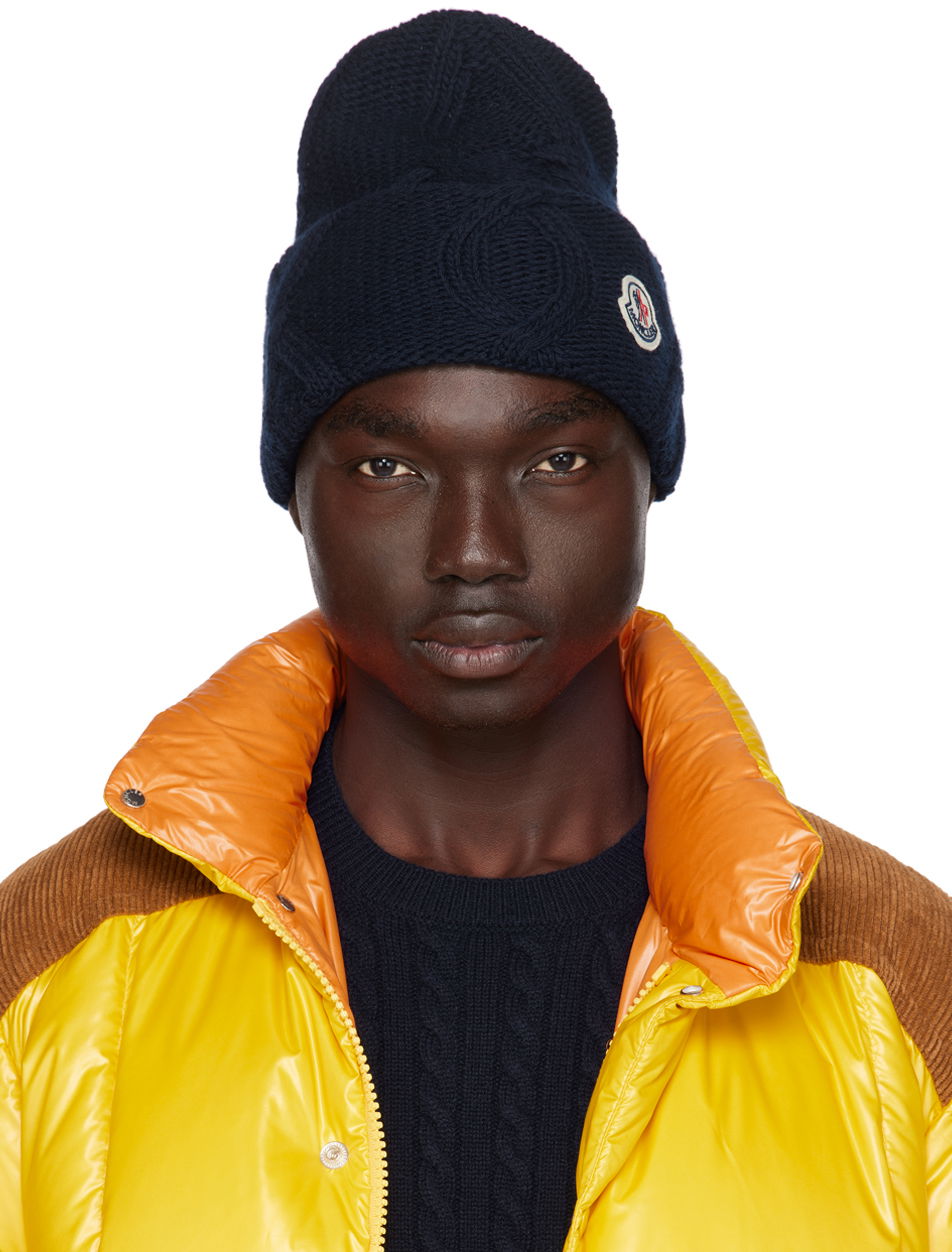 Шапка Moncler Patch Beanie Тъмно синьо | I20913B00035M1115, 0