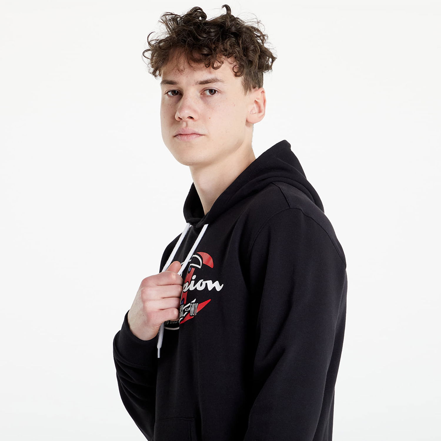 Суитчър Champion Hooded Sweatshirt Черно | KK001 NBK, 1
