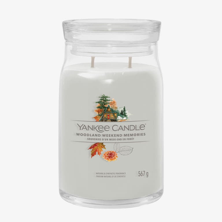 Свещи Yankee Candle Large Jar Candle Woodland Weekend Memories 2 Wicks Бяло | 42173, 0