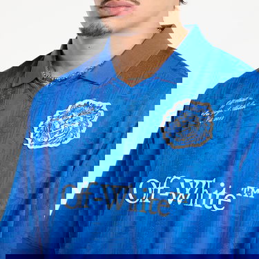 Фланелка Off-White Lion Nation Soccer Jersey Синьо | OMAD00CF25JER0044601, 2