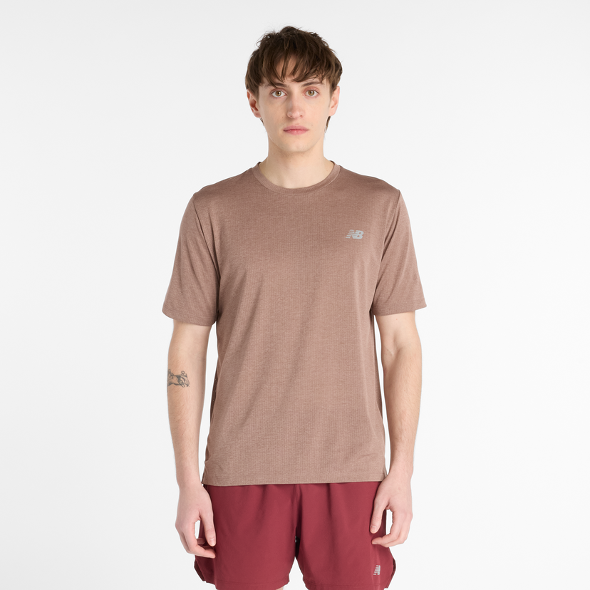 Тениска New Balance Men's T-Shirt MT41253 Кафяво | NBMT41253EAT