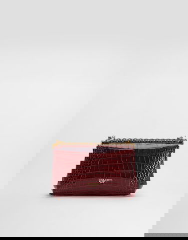 Дамска чанта Dolce & Gabbana Dolce & Gabbana Marlene City Mini Polished Alligator Shoulder/Crossbody Bag Бургунди | BB7766A2R0880346, 3