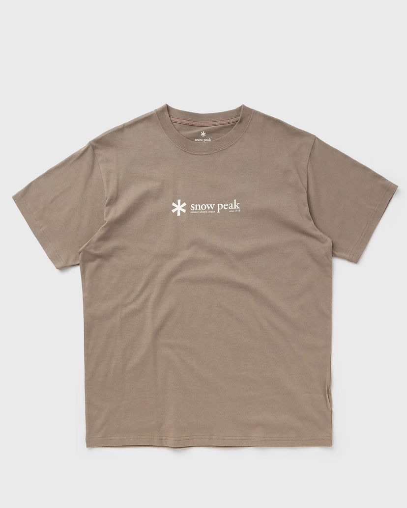 Тениска Snow Peak SOFT COTTON LOGO SHORT SLEEVE T-SHIRT Кафяво | TS-24SU201-BEIGE