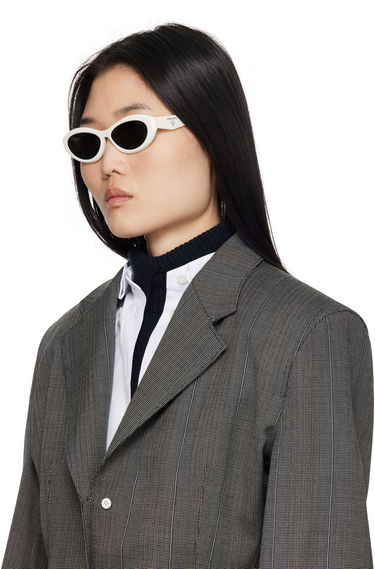 Слънчеви очила Prada White Oval Sunglasses Бяло | 0PR 26ZS 8056597875233, 3