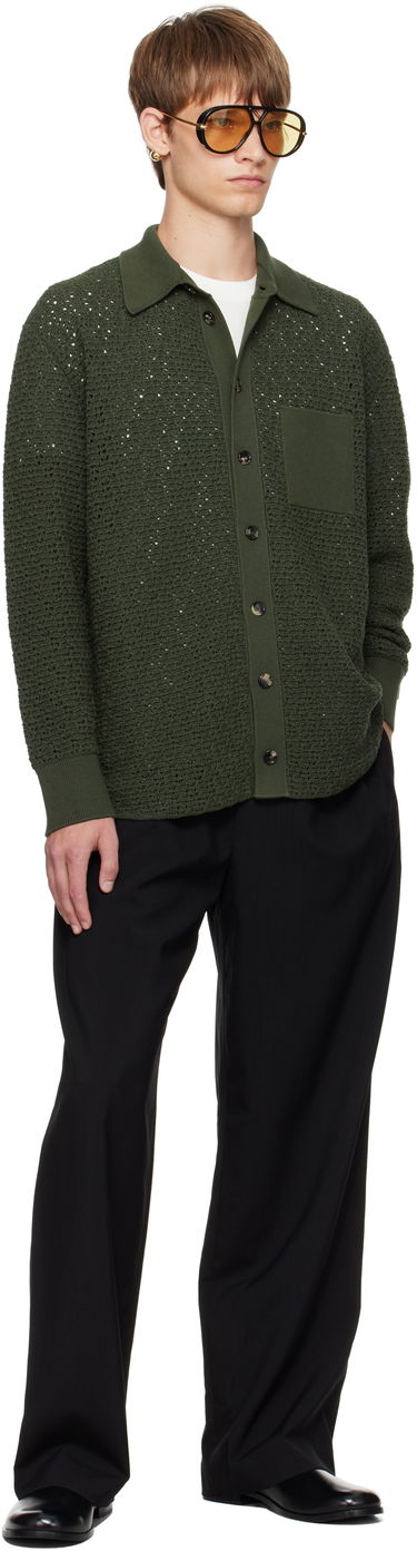 Пуловер Bottega Veneta Bottega Veneta Crochet Cardigan Зелено | 841367V5SP03293, 3