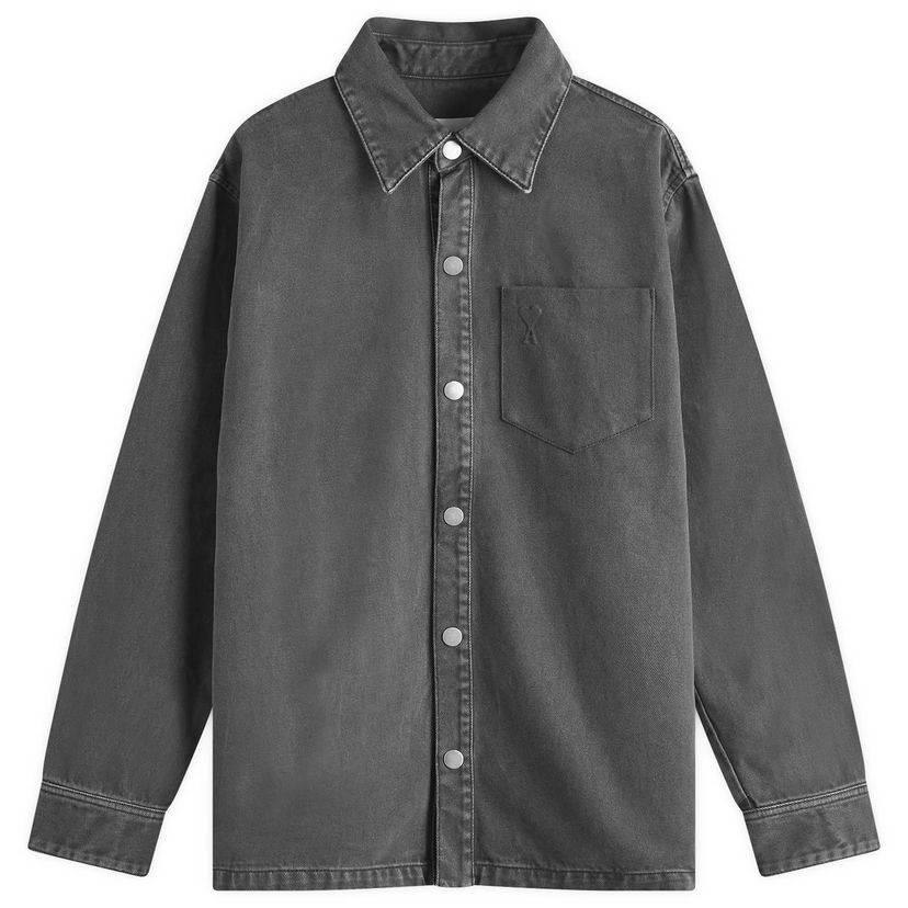 Риза AMI Denim Overshirt Черно | UJK261-CO0037-001