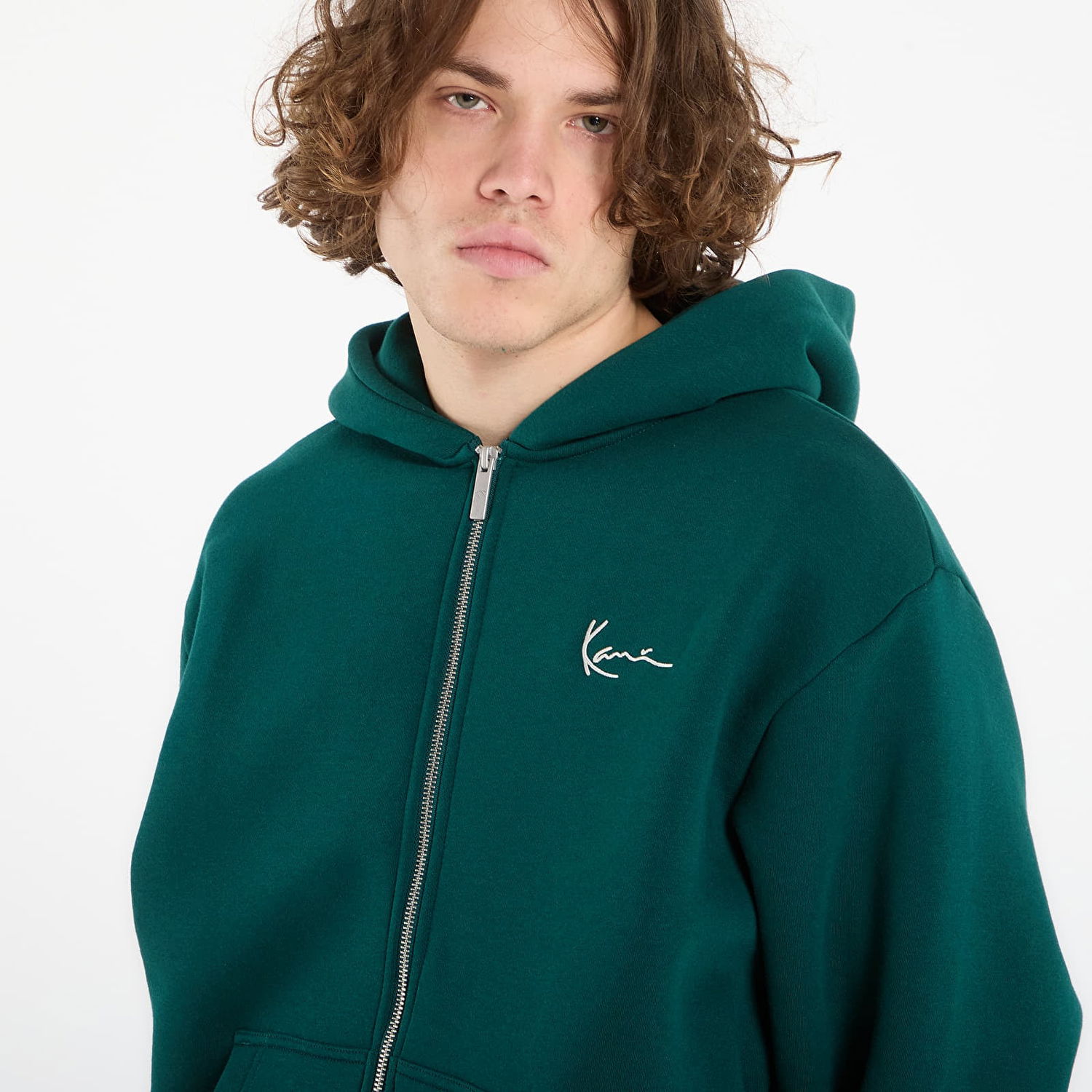 Суитчър Karl Kani Karl Kani Small Signature Essential Os Zip Hoodie Зелено | PD00011630, 1