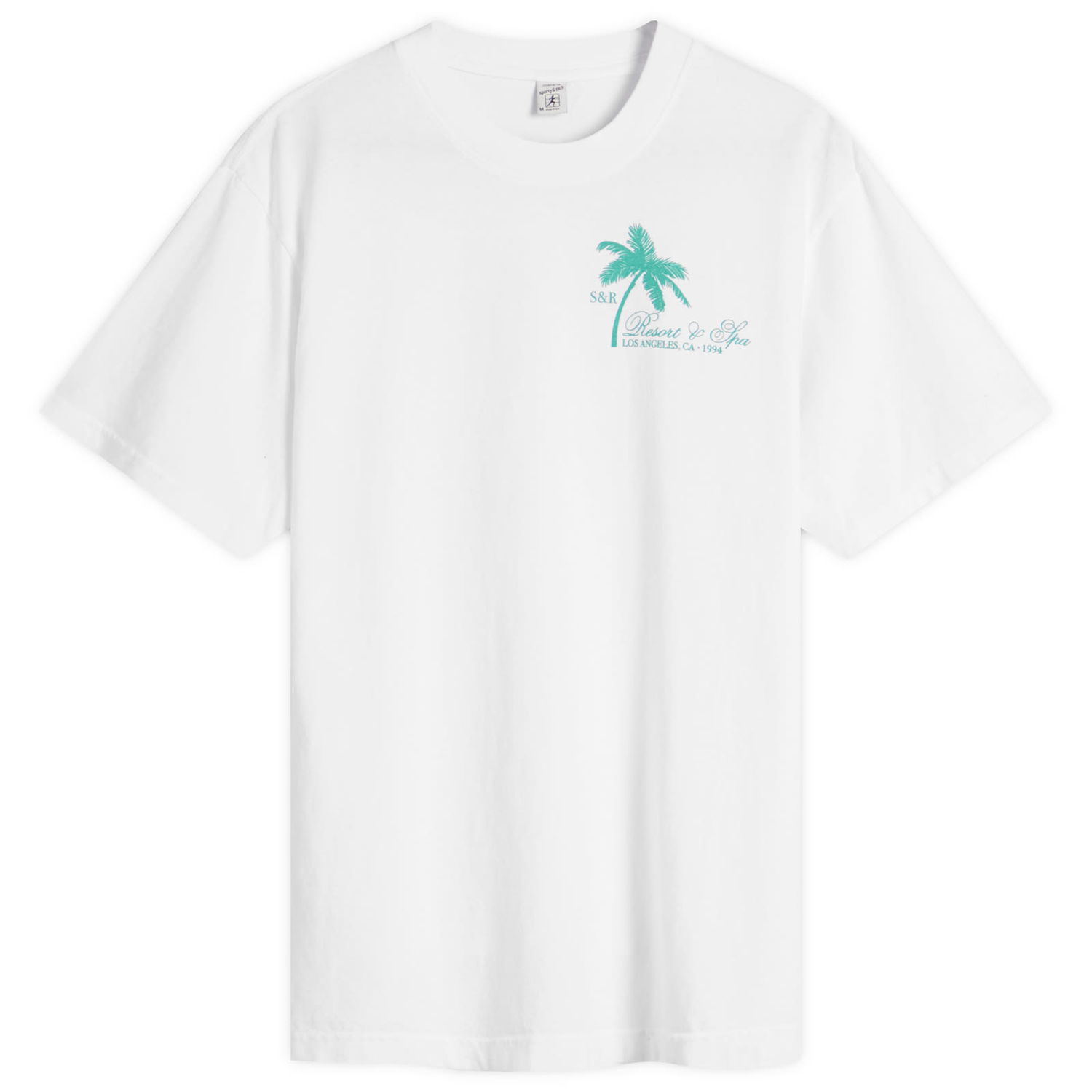 Тениска Sporty & Rich Sporty & Rich Palms T-Shirt, Size Large Бяло | TO043620253WH01, 0