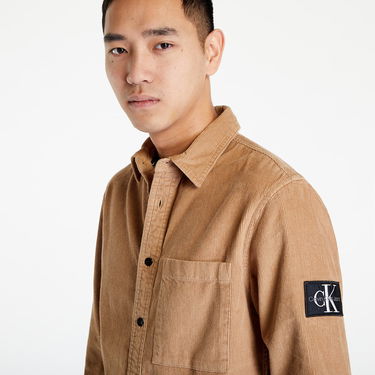 Риза CALVIN KLEIN Monologo Badge Cordu Кафяво | J30J322208 GV7, 1