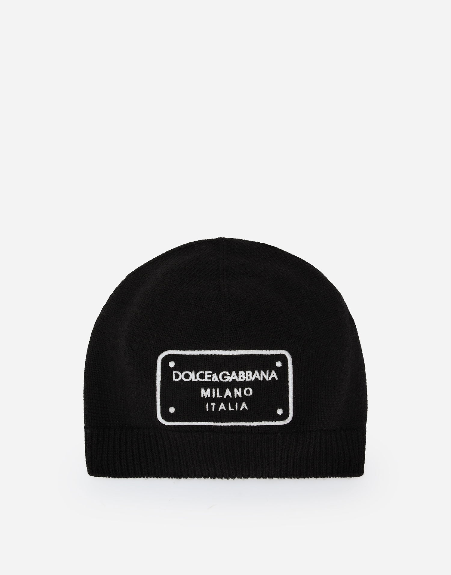 Шапка Dolce & Gabbana Dolce & Gabbana Knit Logo Tag Beanie Черно | LBKHA7JCVU9N0000, 0