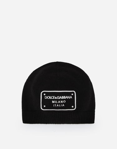 Шапка Dolce & Gabbana Dolce & Gabbana Knit Logo Tag Beanie Черно | LBKHA7JCVU9N0000, 0