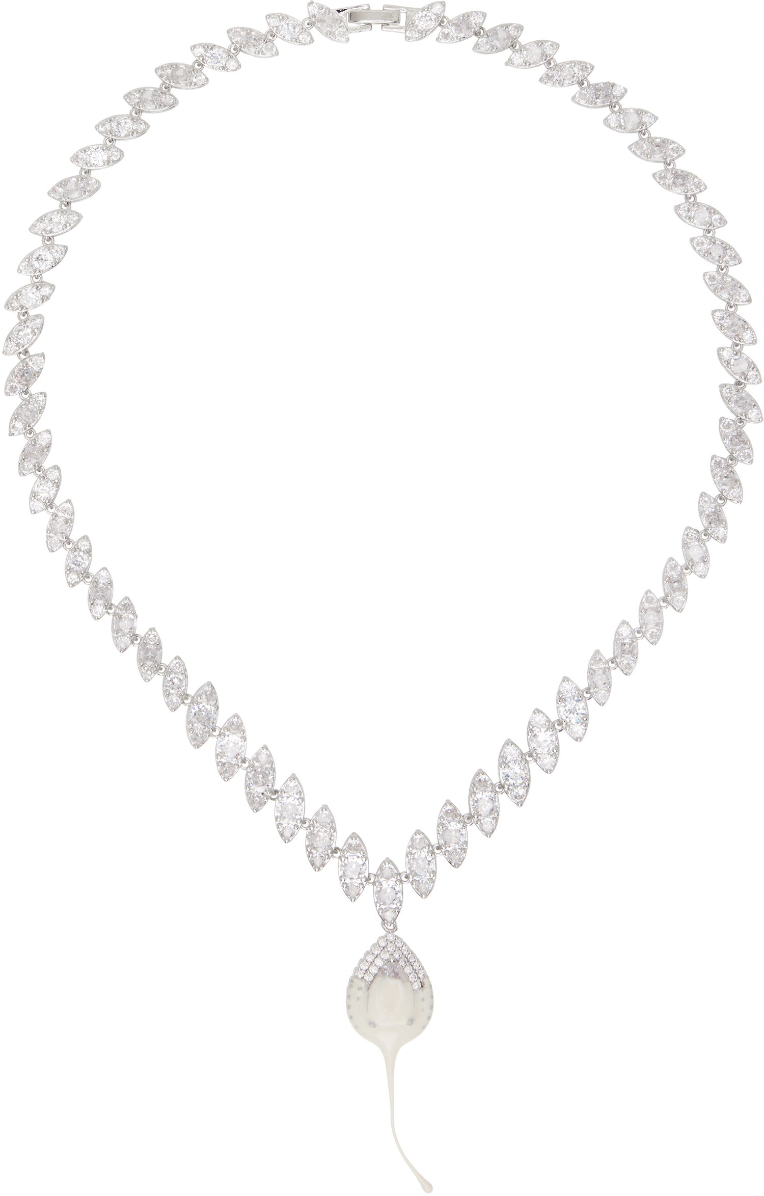 Колие Ottolinger Ottolinger Exclusive Diamond Dip Stingray Necklace Металик | Diamond Drop Necklace, 0