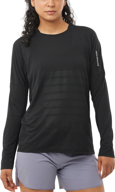 Тениска Salomon Salomon Sense Aero Long Sleeve Graphic Tee Черно | lc2695-0, 0