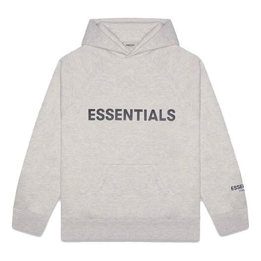 Суитчър Fear of God Essentials 3D Silicon Applique Pullover Hoodie Сиво | FOG-FW20-341
