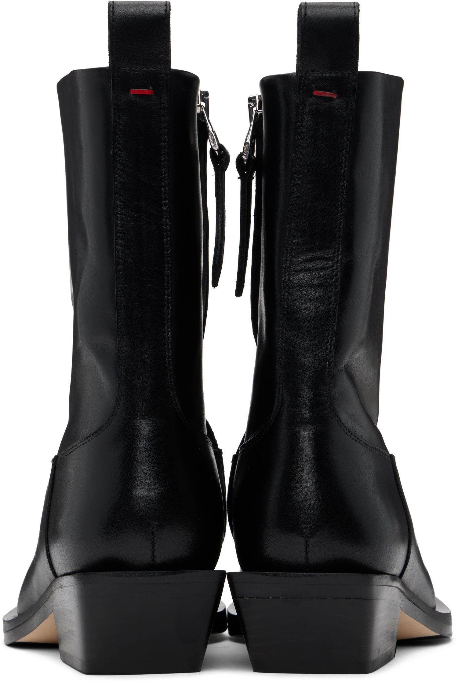Облекло Aeyde Aeyde Luis Leather Cowboy Ankle Boots Черно | A11-AB-LISS35BL-0122-800-001, 1