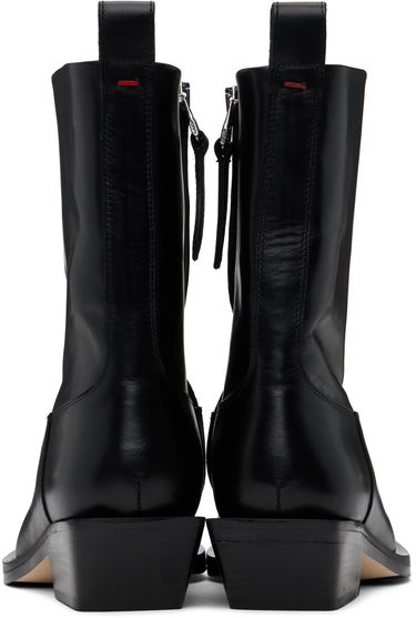 Облекло Aeyde Aeyde Luis Leather Cowboy Ankle Boots Черно | A11-AB-LISS35BL-0122-800-001, 1