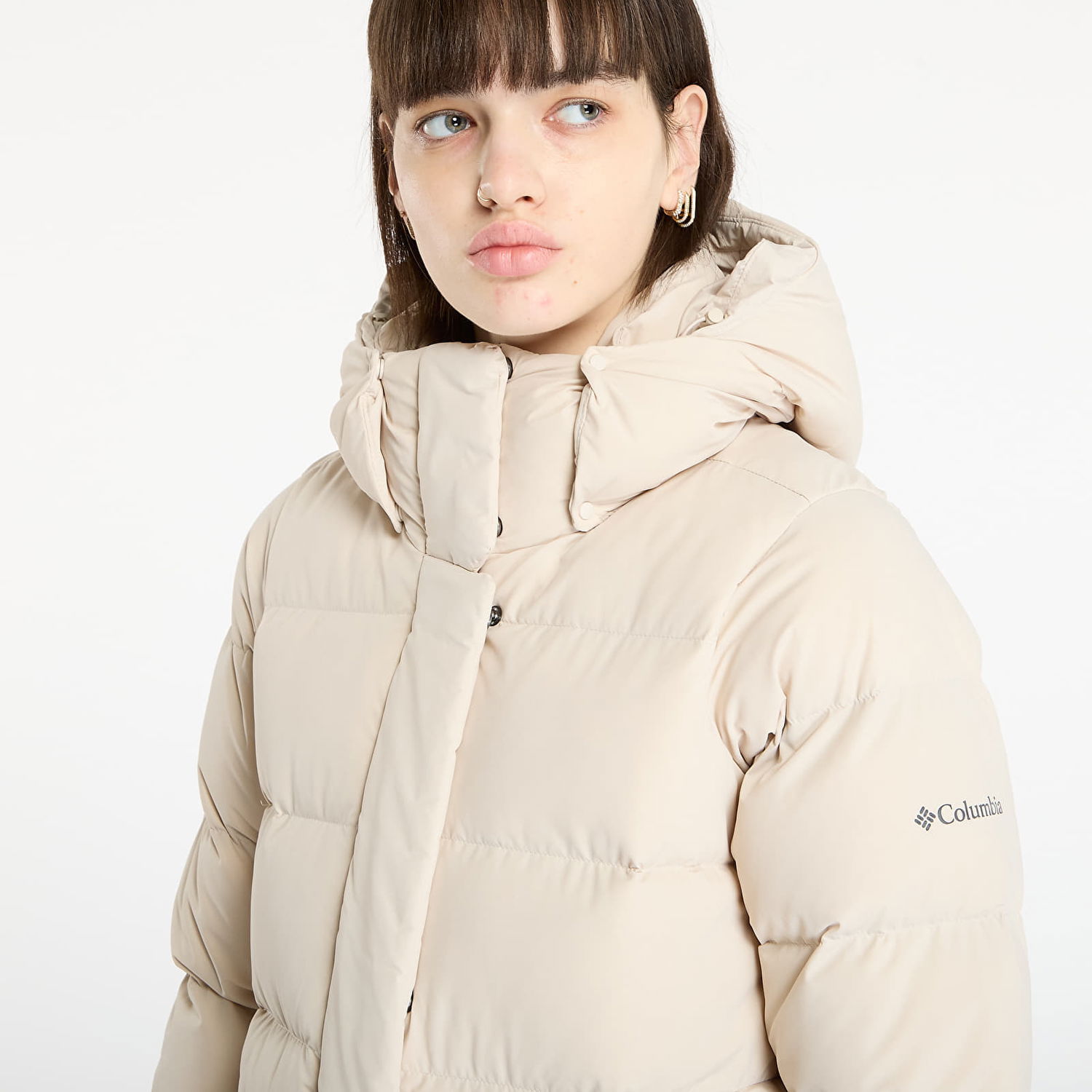 Пухо яке Columbia Amaze Puff™ Long Hooded Jacket Бежово | 2134894278, 1