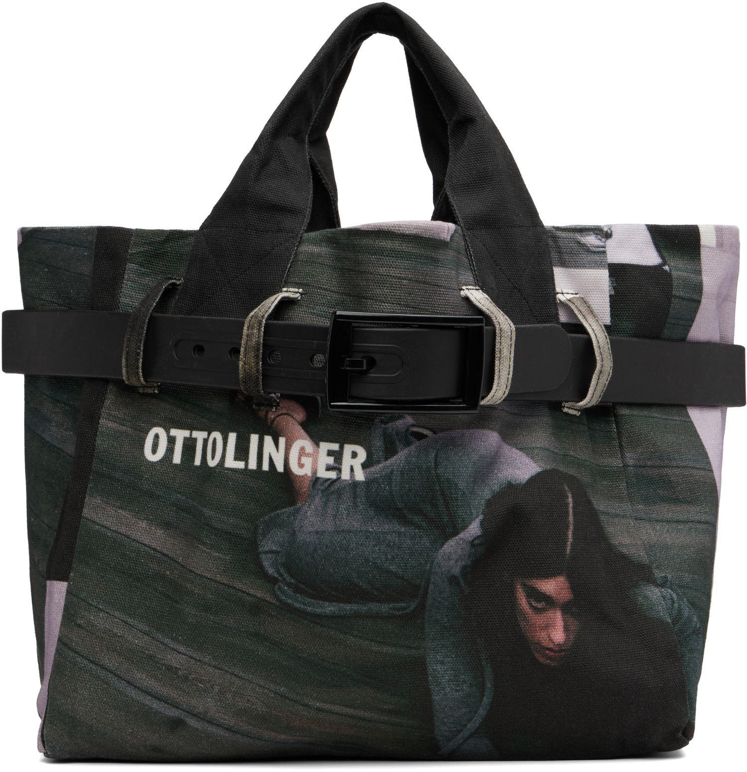 Голяма пазарска чанта Ottolinger Ottolinger Maxi Belted Tote Черно | 126-902328-01, 0