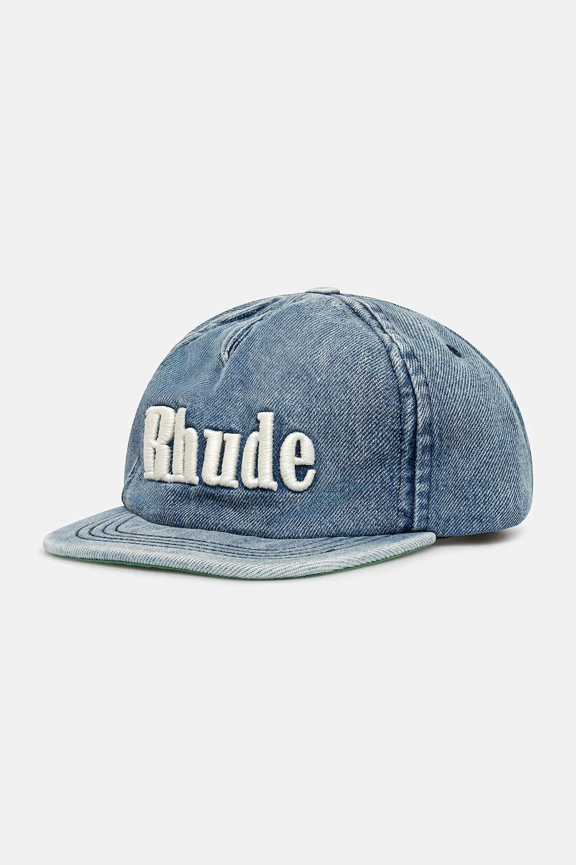 Шапка с козирка Rhude RHUDE Denim Baseball Cap Синьо | RHPF25HA01741