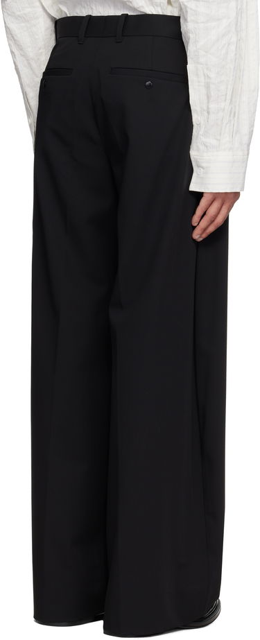 Панталони WOOYOUNGMI WOOYOUNGMI Wool Wide Leg Trousers Черно | W251PT03, 2