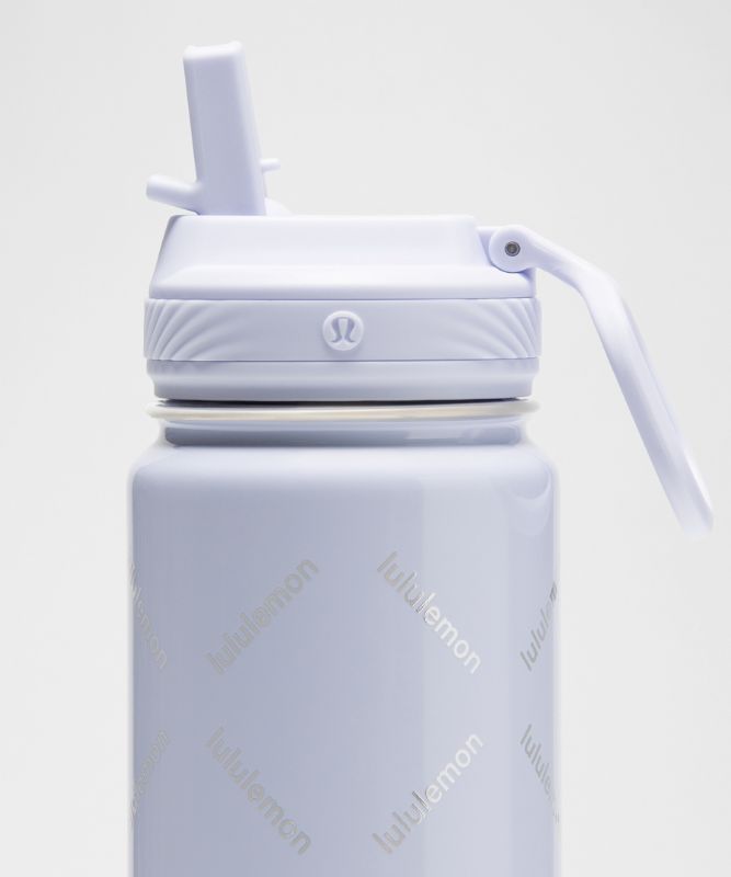 Бутилки за пиене lululemon Back to Life 710 ml Water Bottle with Straw Print Лилаво | prod20001831, 1