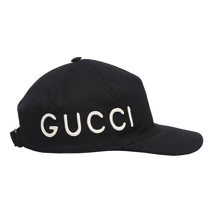 Шапка с козирка Gucci Love Logo Embroidered Black Hat Черно | 478948-3HD05-1000