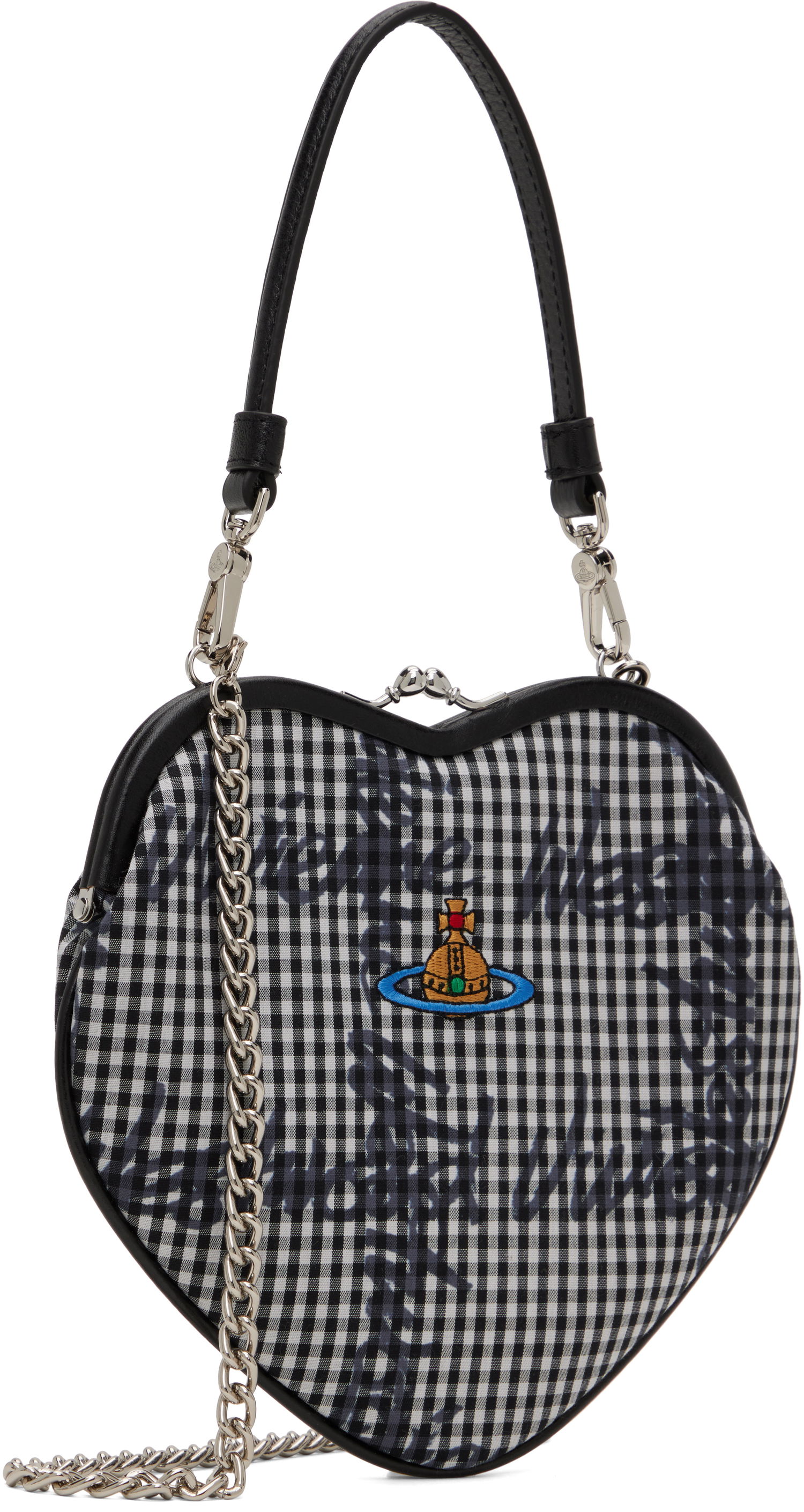 Дамска чанта Vivienne Westwood Vivienne Westwood Belle Heart Frame Bag Черно | 4B01000DW-W011T-, 1