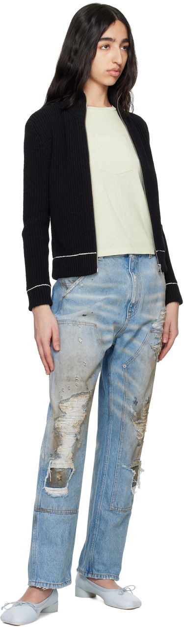 Пуловер Maison Margiela MM6 Maison Margiela Slitted Camionneur Track Jacket Черно | S62AN0142 M13124, 3