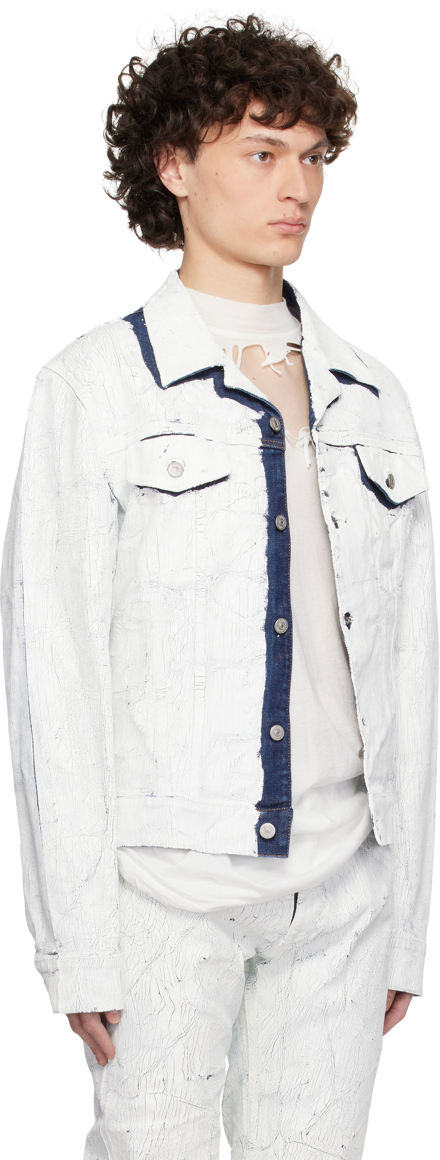 Яке бомбър Maison Margiela MM6 Maison Margiela Sports Denim Jacket Бяло | SH2AM0027 M30028, 1