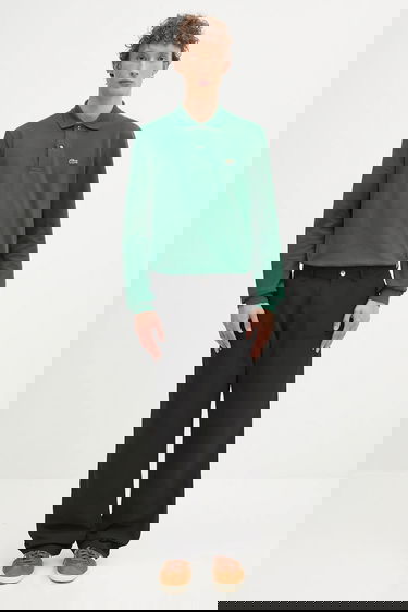 Поло тениска Lacoste Cotton Long-Sleeve Polo Зелено | L1312.032, 4