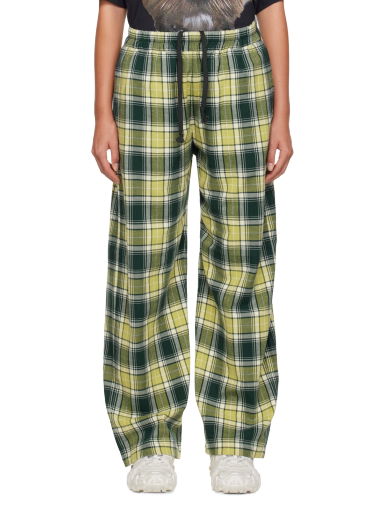 Панталони Acne Studios Check Trousers Зелено | CK0084-