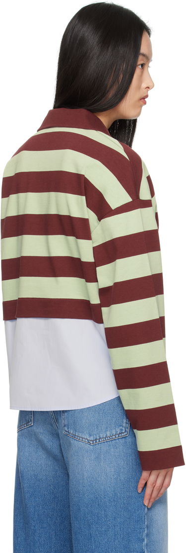 Пуловер Max Mara Weekend Max Mara Halle Cropped Striped Polo Зелено | 2515951021600, 2