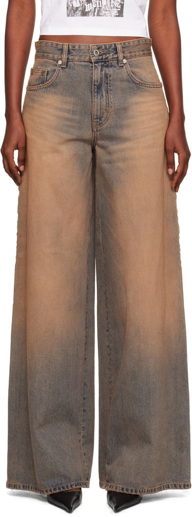 Дънки We11done We11done Wide Leg Jeans Кафяво | WD-DP2-25-339-W-BG, 0