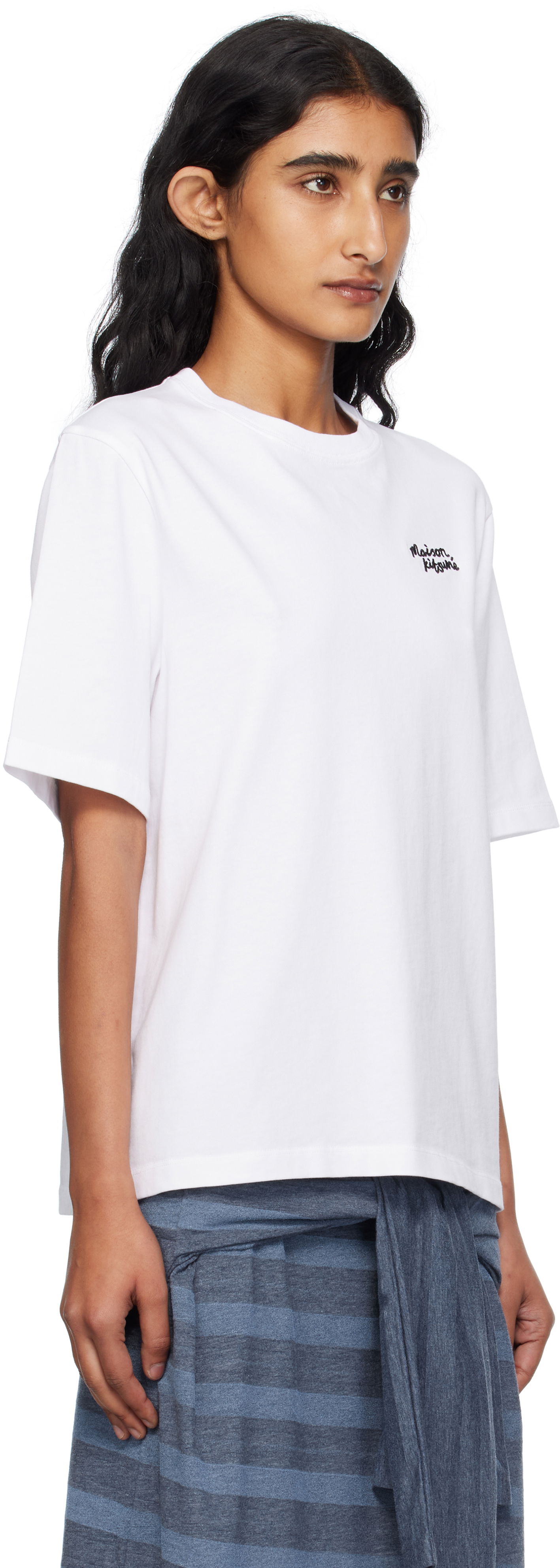 Тениска MAISON KITSUNÉ Maison Kitsuné Handwriting Comfort T-Shirt Бяло | PW00114KJ0119, 1