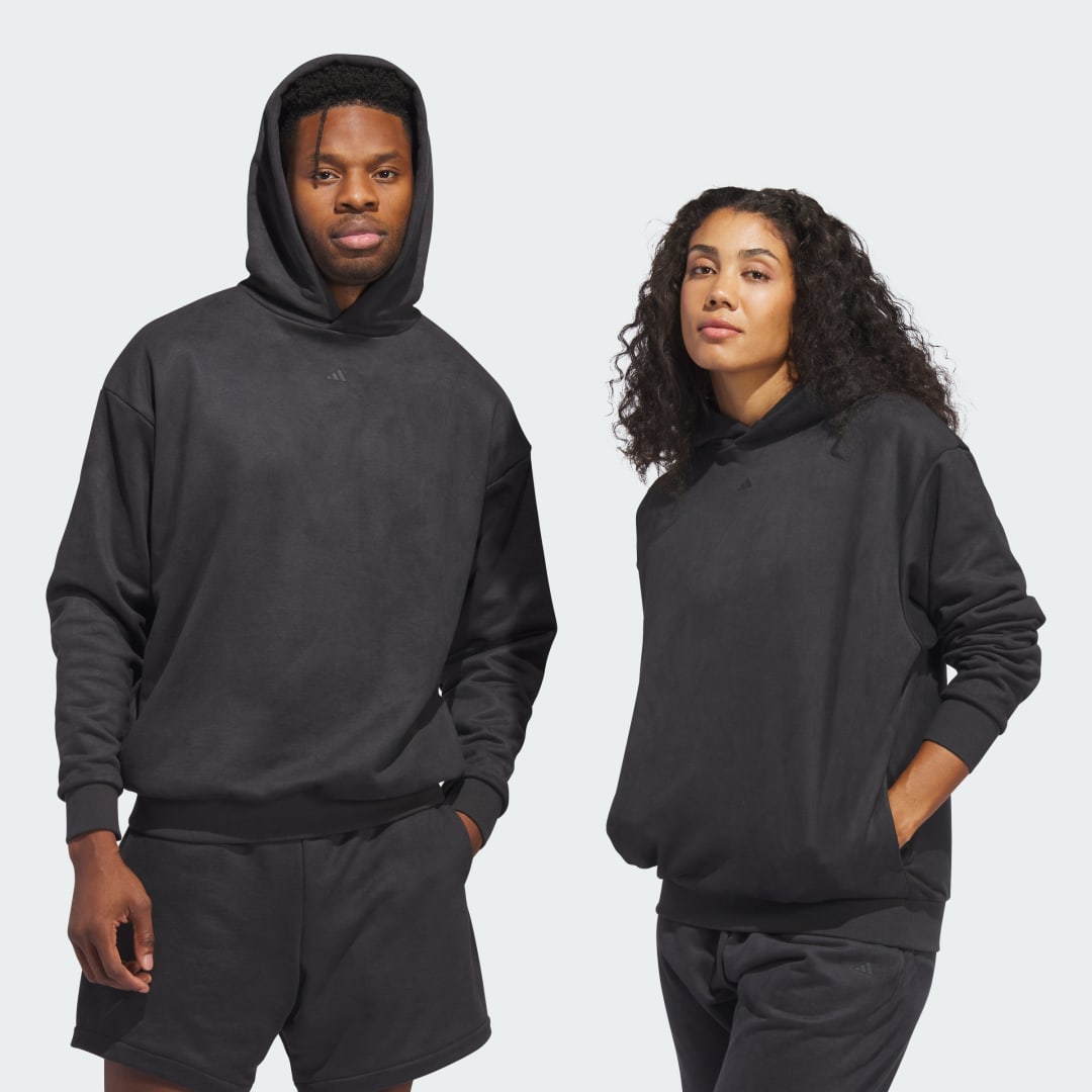 Суитчър adidas Performance Basketball Sueded Hoodie Черно | IN7705, 1
