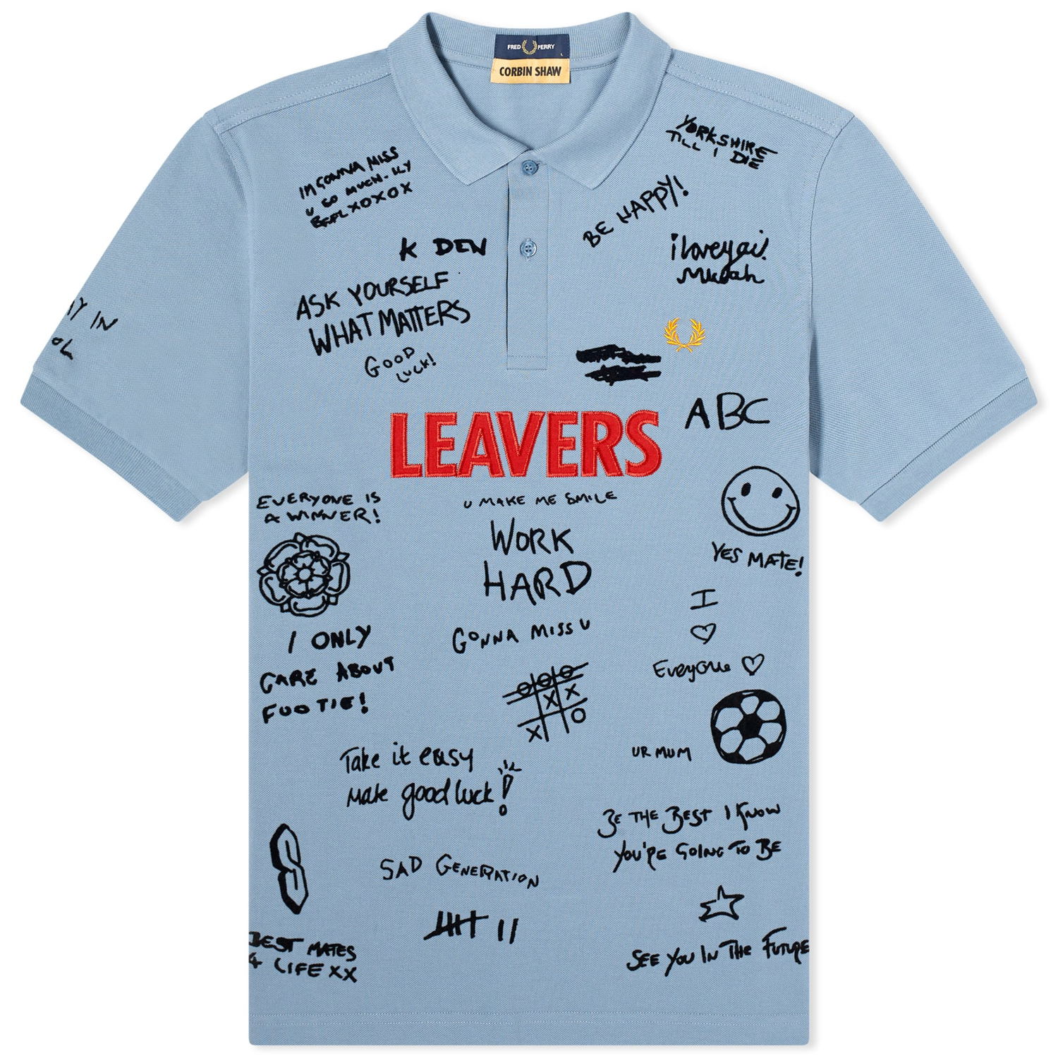 Поло тениска Fred Perry Corbin Shaw Leavers Polo Shirt Синьо | SM7182-N11, 0