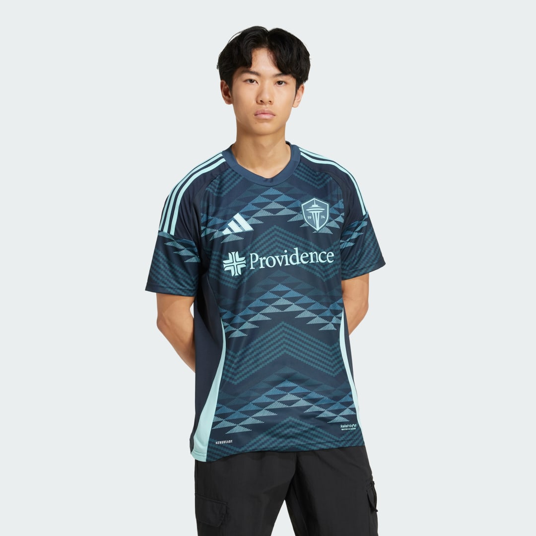 Фланелка adidas Performance Seattle Sounders FC Geometric Pattern Short-Sleeve Away Jersey Тъмно синьо | IV9915, 0