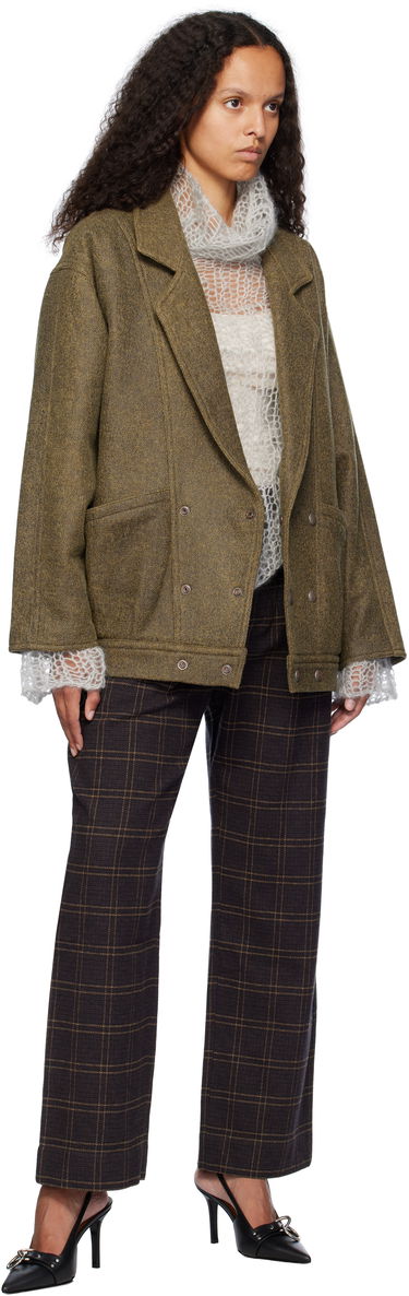 Панталони R13 R13 Relaxed Plaid Trousers Кафяво | R13WR332-R440B, 3