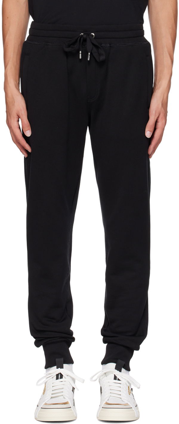 Спортни панталони Dolce & Gabbana Black Three-Pocket Sweatpants Черно | GVF6AZG7D6B, 0