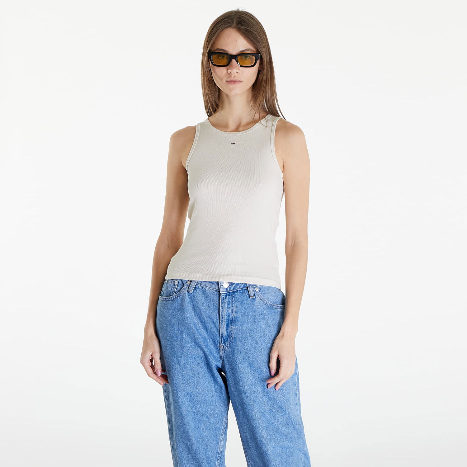 Потник Tommy Hilfiger Essential Rib Tank Top Beige Бежово | DW0DW17382 ACG, 0