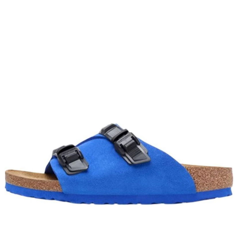 Кецове и обувки Birkenstock Zurich Tech Suede Leather Narrow Fit Sandals Синьо | 1026816