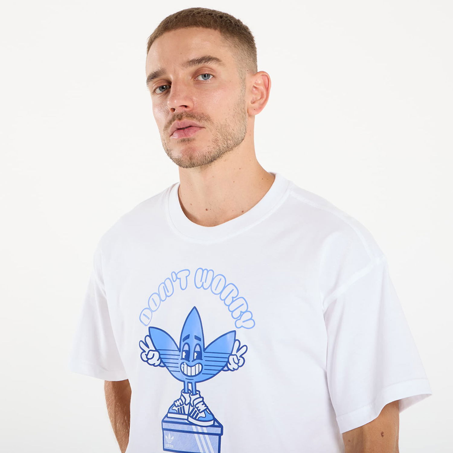 Тениска adidas Originals adidas Treffy Smile Graphic T-Shirt Бяло | KT2971, 1