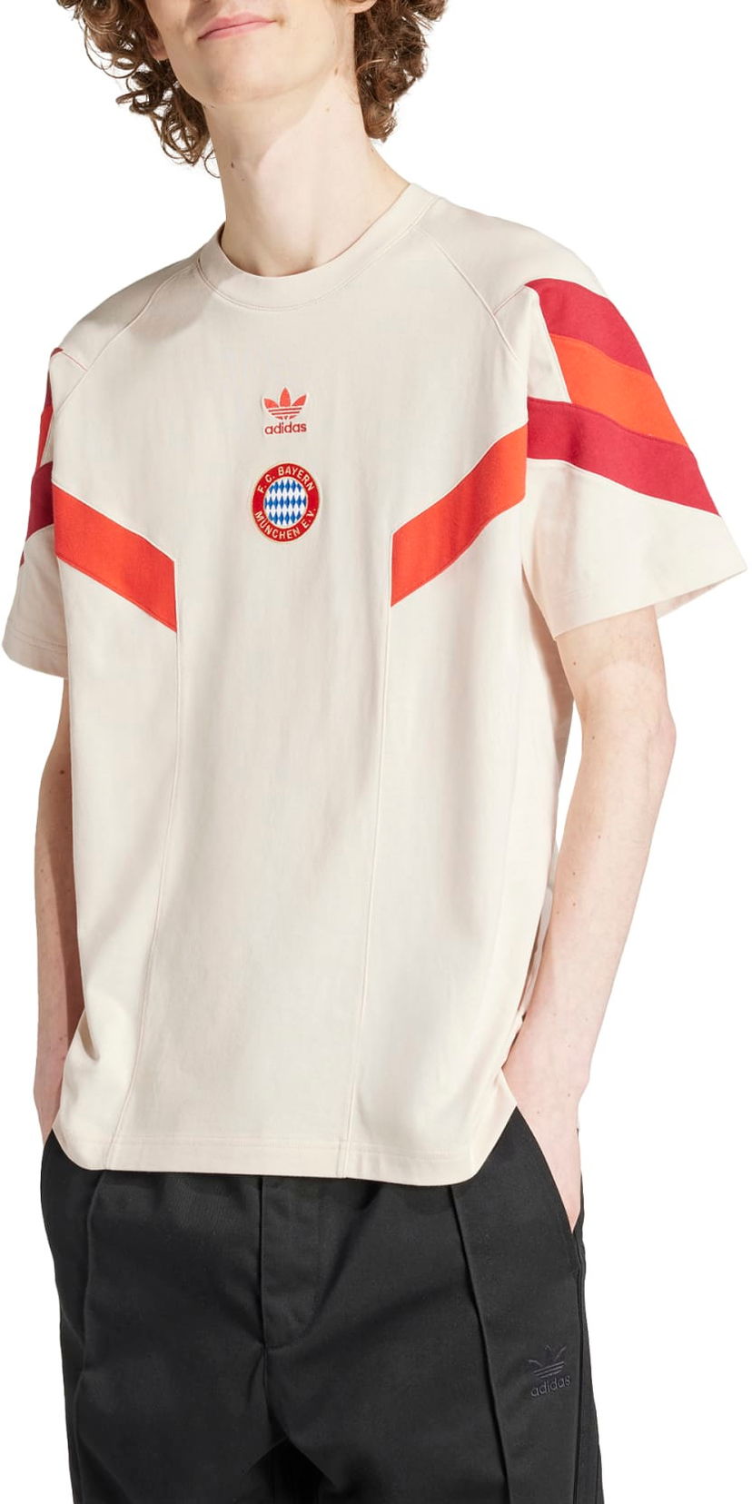 Тениска adidas Originals FC Bayern Munich OG TEE Бежово | is6514