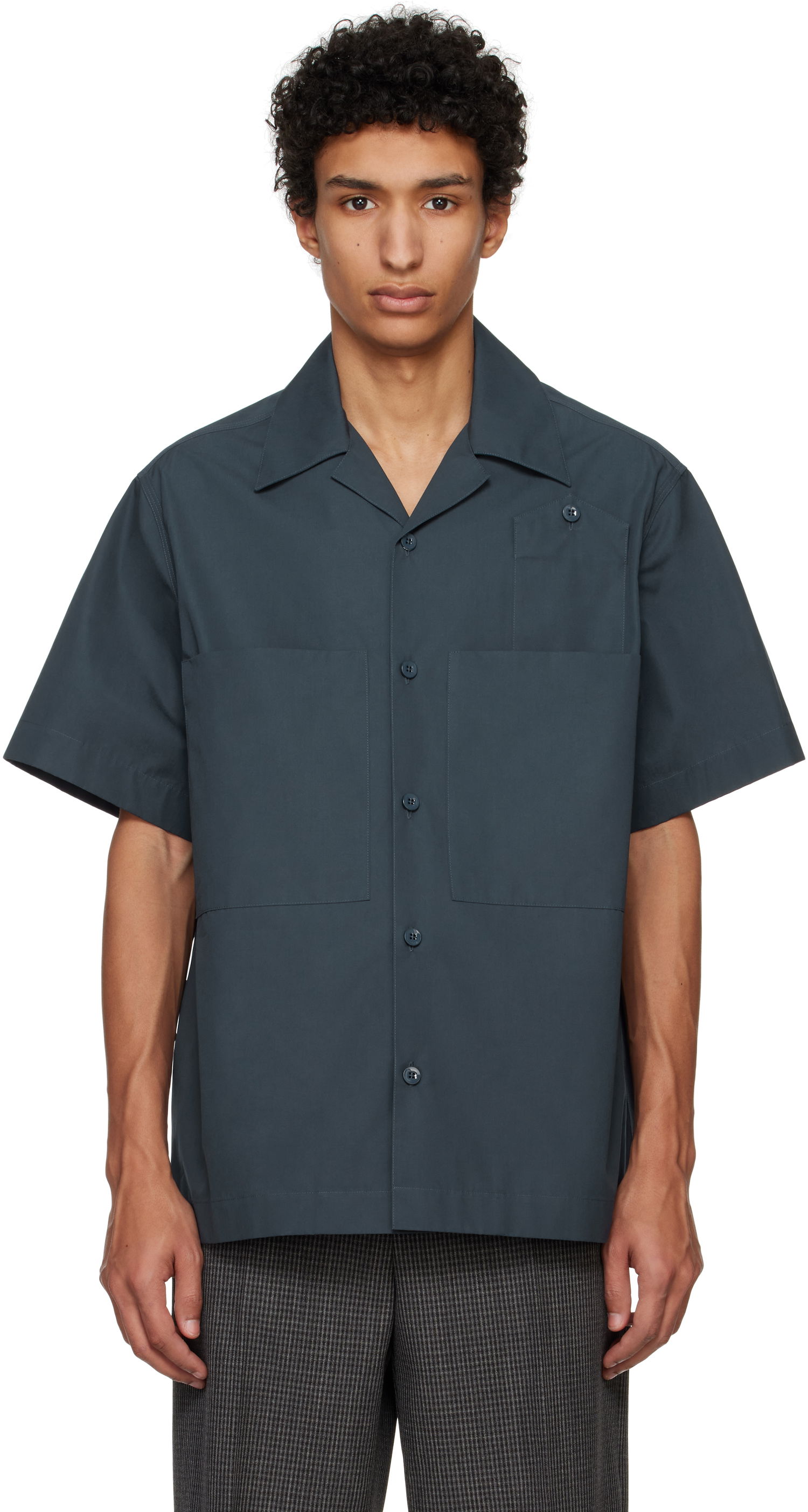 Риза Jil Sander Jil Sander Heavyweight Camp Collar Shirt Зелено | J22DL0291_J45002, 0